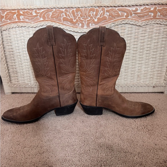 Ariat Western Heritage Browns Distressed Leather Boots 9.5 B Style No.10001021 - Picture 12 of 16